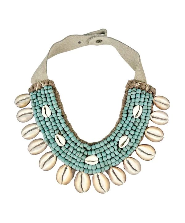 Cowrie Collar Necklace | Blue | Twine & Twig