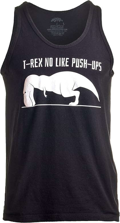 T-REX NO Like Push-UPS | Funny Adult Weight Lifting Workout Cross Train Tank Top | Amazon (US)