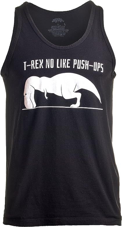 T-REX NO Like Push-UPS | Funny Adult Weight Lifting Workout Cross Train Tank Top | Amazon (US)