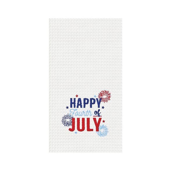 C&F Home Happy Fourth of July Embroidered Waffle Weave Kitchen Towel | Target