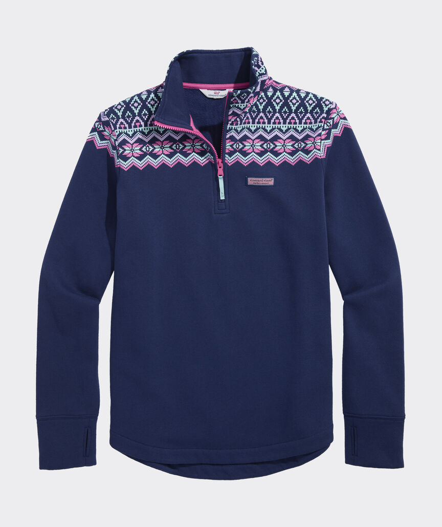 OUTLET Fair Isle Brushed Terry Relaxed Shep Shirt® | vineyard vines