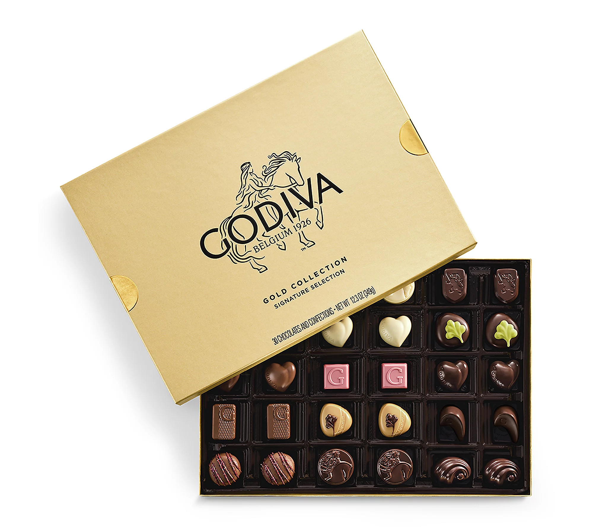 Godiva Assorted Chocolate Gold Gift Box, 30 pie ce | QVC