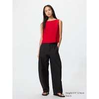 Uniqlo - Jersey Barrel Leg Trousers - Black | UNIQLO (UK)
