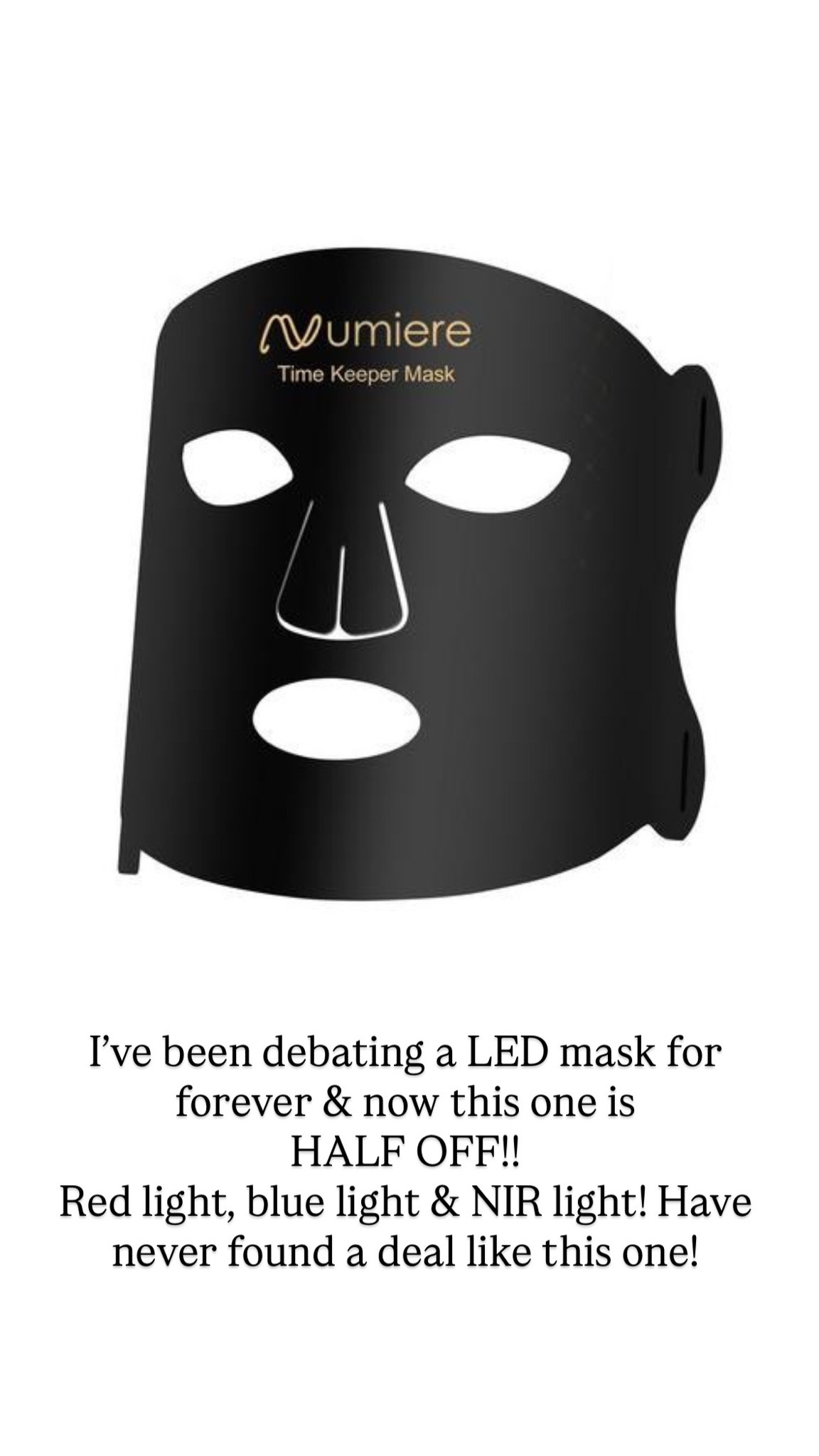 This led mask is 50% off today only!! 

#LTKBeauty #LTKSaleAlert