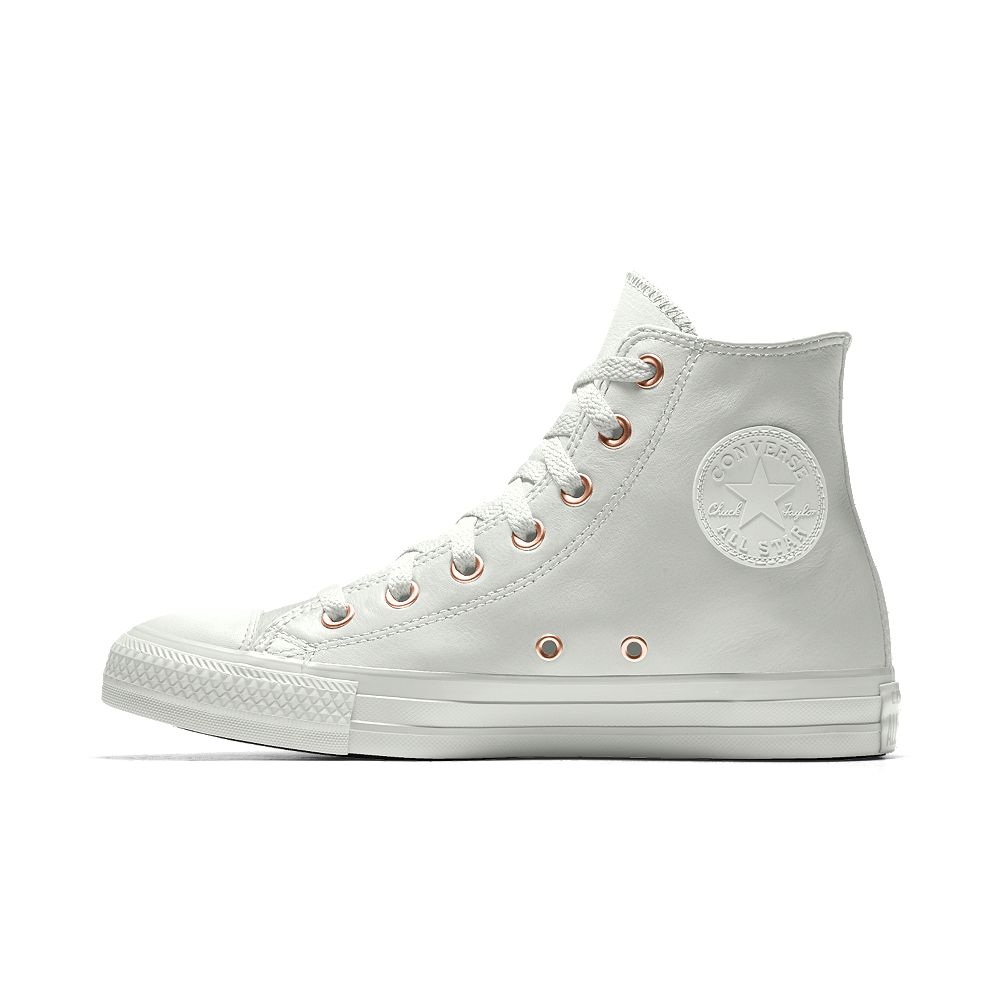 Converse Custom Chuck Taylor Premium Leather High Top Shoe Size 3 (White) | Converse (US)