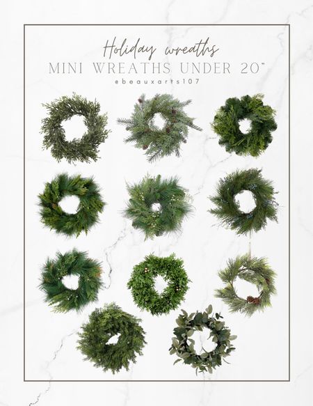 Available cute holiday mini wreaths under $40  

#LTKHoliday #LTKSeasonal #LTKhome
