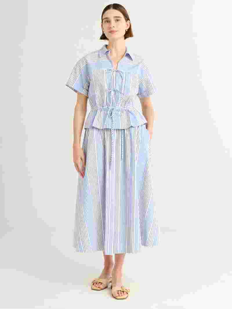 Free Assembly Women's and Women's Plus  Tie Front Cotton Maxi Skirt, XS-4X | Walmart (US)