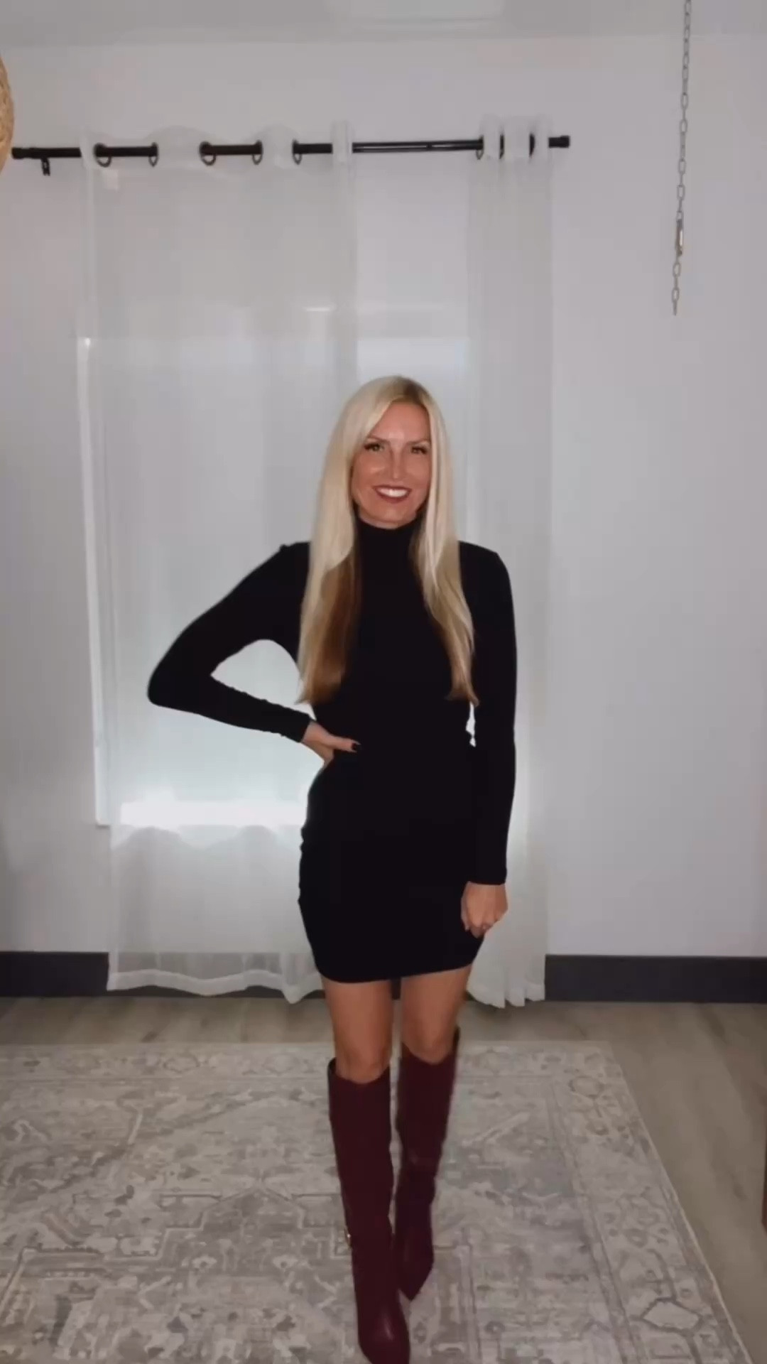 Styled two ways! 🖤 This chic Amazon dress is under $30 and can be worn several ways. 🙌 

Here I styled it with burgundy boots (obsessed with these btw!) for the dressy look. 👢For the casual look, my Nike air max, Yankees hat, and amazing $16 reversible vest! 🖤

Fall style, fall fashion, boots, sweater, little black dress, burgundy boots, outfit, fall outfit, amazon finds

#LTKOver40 #LTKFindsUnder100 #LTKFindsUnder50