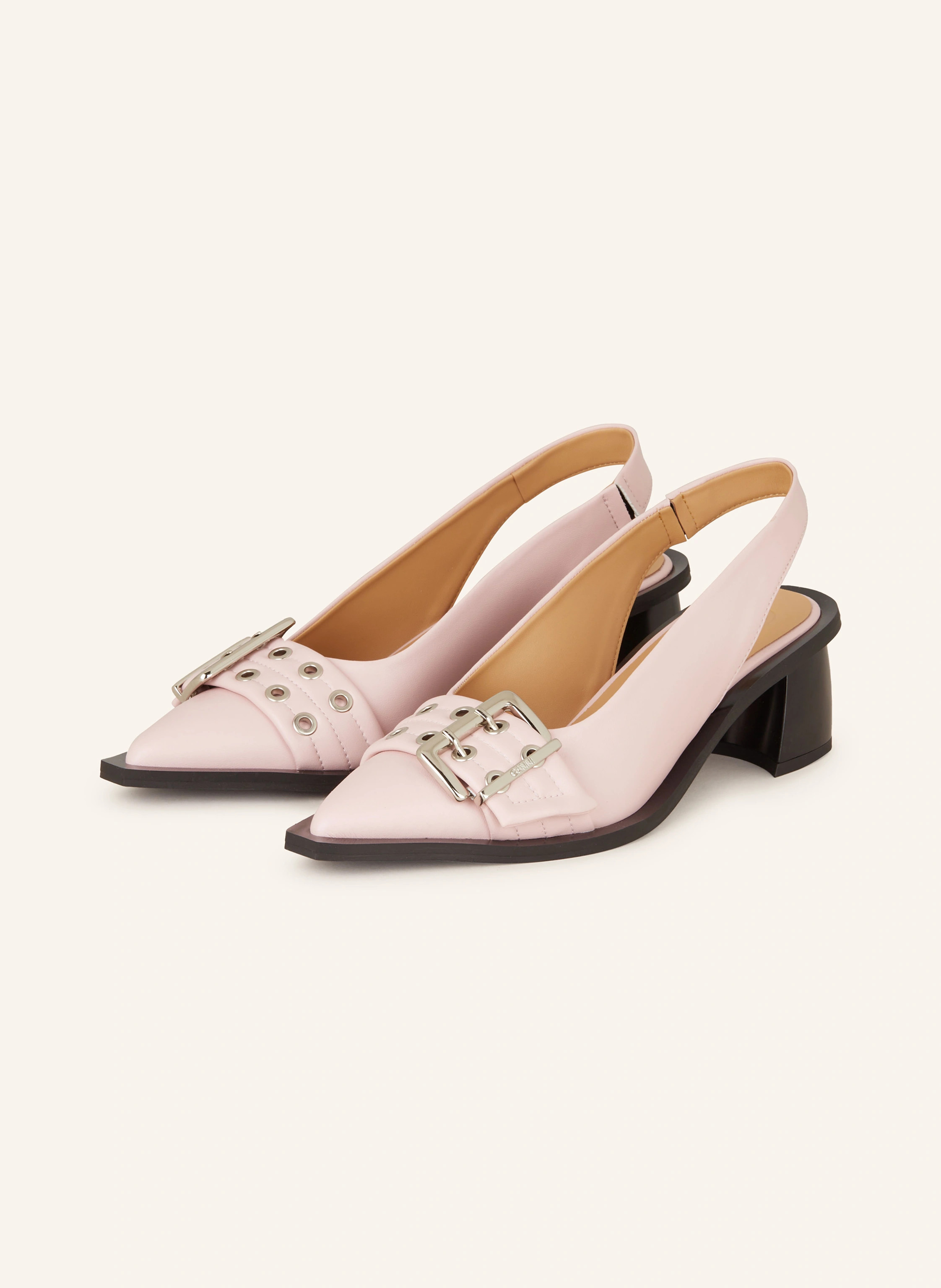 GANNI Slingpumps in rosa/ schwarz | Breuninger (DACH)