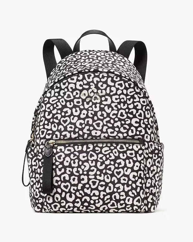 Chelsea Leopard Heart Medium Backpack | Kate Spade Outlet