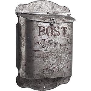 Rustic Galvanized Metal Bird Post Mailbox - Shabby Chic Style Decor | Amazon (US)