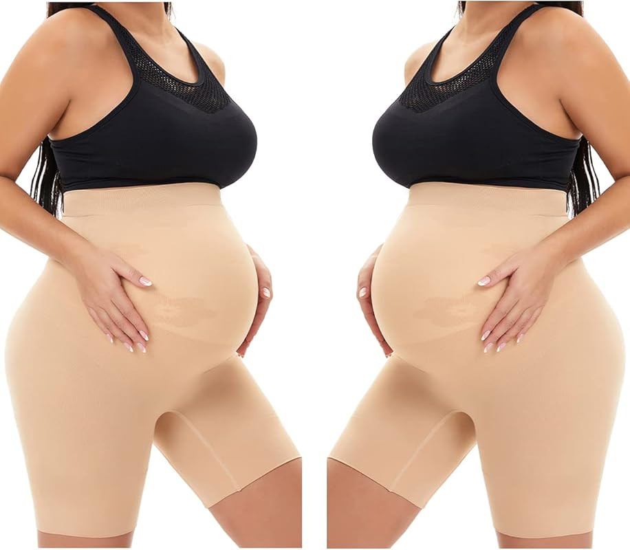 KUNINDOME Seamless Maternity Shapewear, Prevent Thigh Chaffing, Belly Support, S-XXXL | Amazon (US)