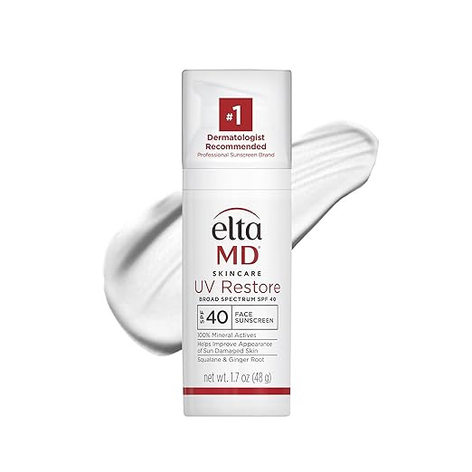 EltaMD UV Restore,Face Sunscreen, SPF 40, Mineral Sunscreen for Sun Damaged Skin Repair, Anti-Agi... | Amazon (US)