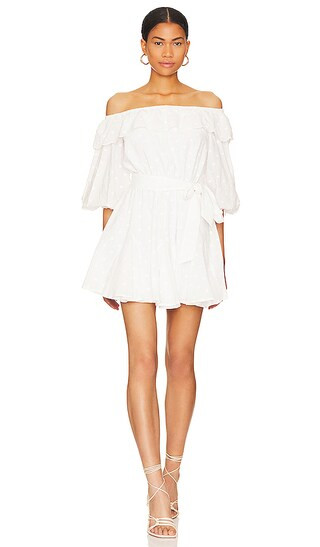 Dakota Mini Dress in White | Revolve Clothing (Global)