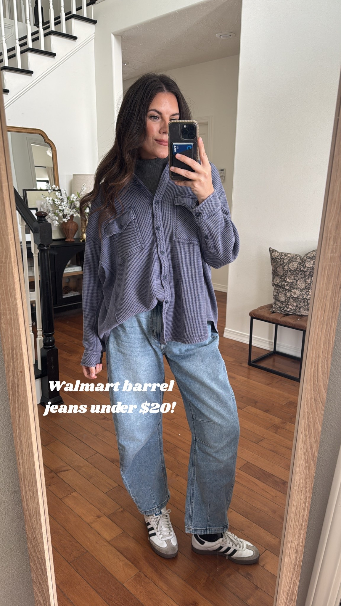 Walmart barrel jeans for under $20!