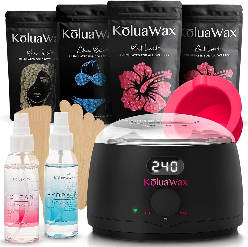 KoluaWax Premium Waxing Kit for Women - Beginner Friendly - Complete Wax Kit that includes 14oz o... | Amazon (US)