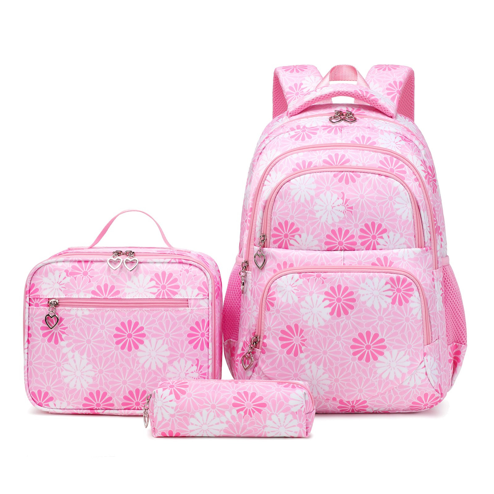 Forestfish 3Pcs Daisy Teen Girl Backpacks with Lunch Pack Pencil Case ,Water Resistant Lightweigh... | Walmart (US)