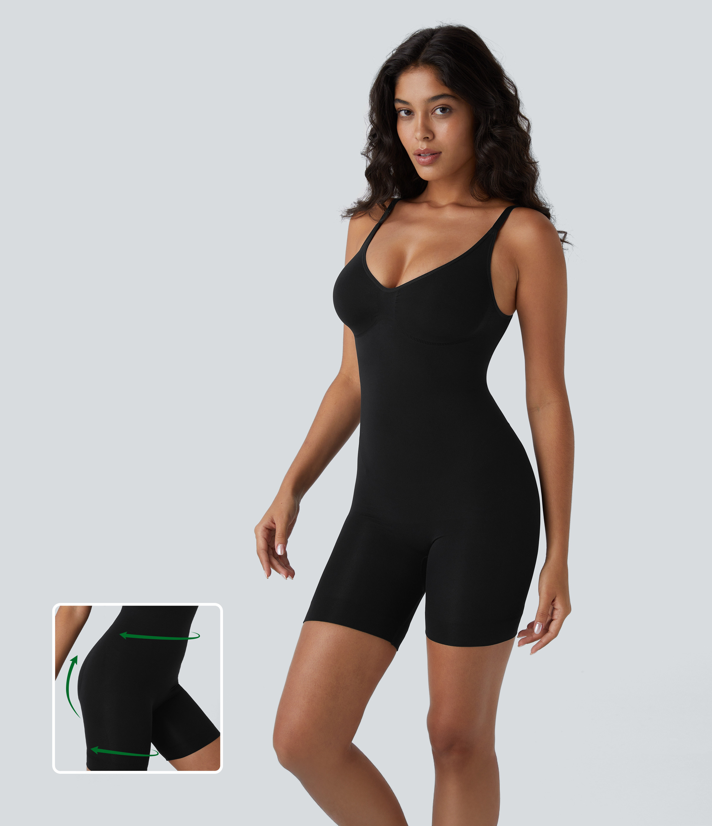 Halara Seamless Flow Tummy Control Butt Lifting Lounge Sculpting Shapewear Bodysuit - Black - L | HALARA