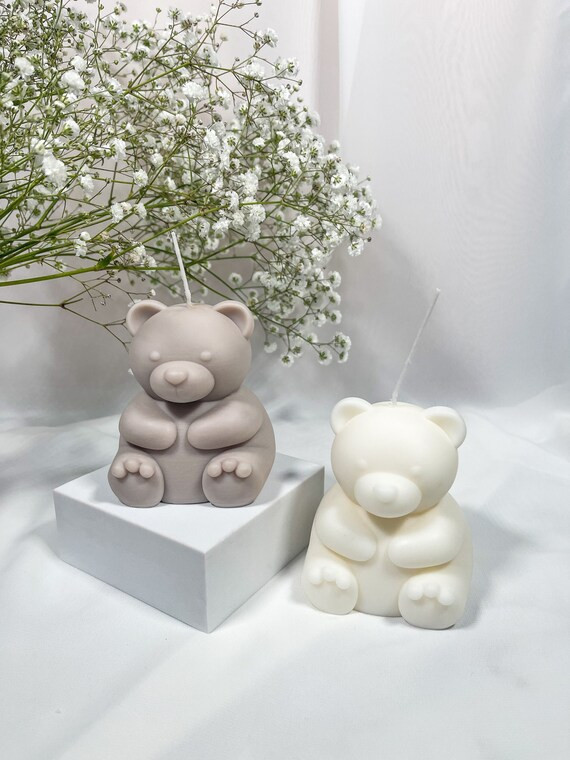 Large Teddy Bear  Virgin Coconut Soy - Etsy | Etsy (US)