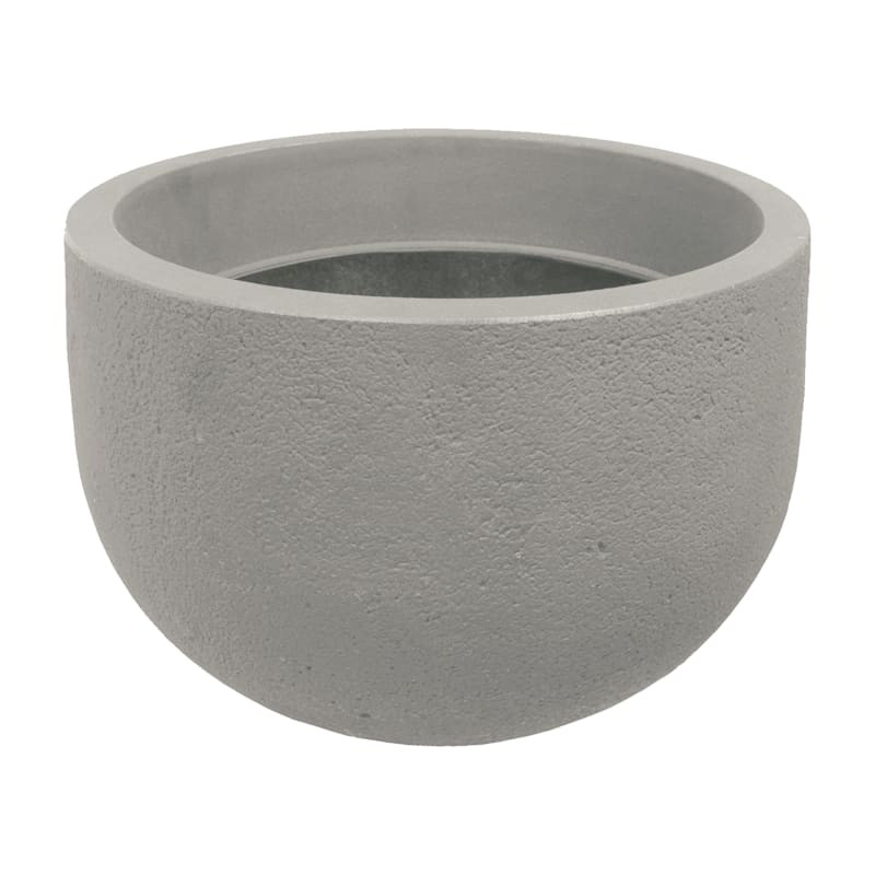 Round Rustic Stone Planter, Small | At Home