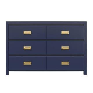 Little Seeds Monarch Hill Haven 6-Drawer Navy Dresser (31.41 in. H x 47.32 in. W x 19.8 in. D) 45... | The Home Depot
