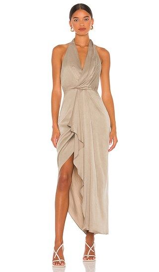 Elaine Dress in Taupe | Revolve Clothing (Global)