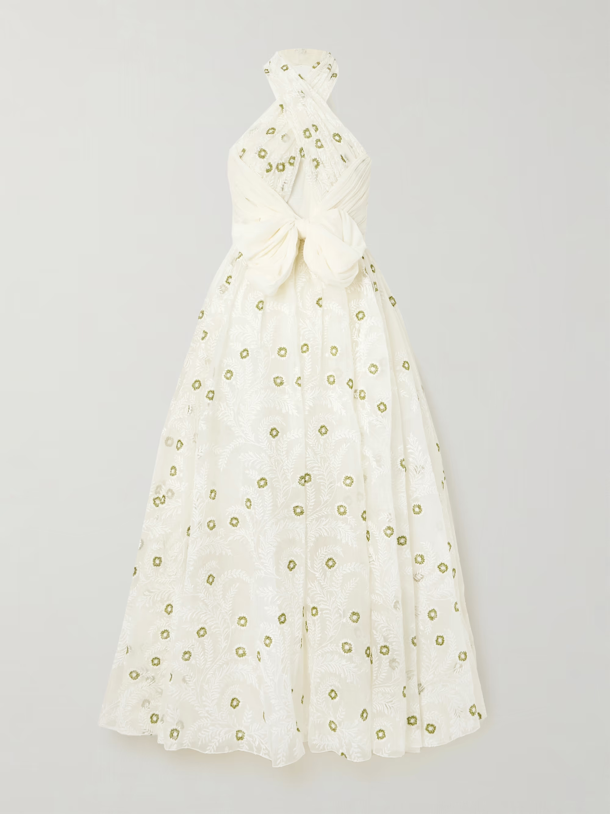 Cutout chiffon-trimmed embroidered silk-organza gown | NET-A-PORTER (UK & EU)
