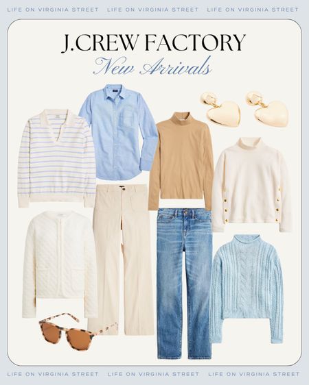 Loving these new arrivals from J Crew Factory - and they’re all on sale right now! Includes a quilted jacket, striped sweater, chambray shirt, turtleneck sweater, cable knit sweater, cute earrings, and more!
.
#ltkseasonal #ltkfindsunder50 #ltkfindsunder100 #ltksalealert #ltkover40

#LTKhome #LTKover40 #LTKsalealert
