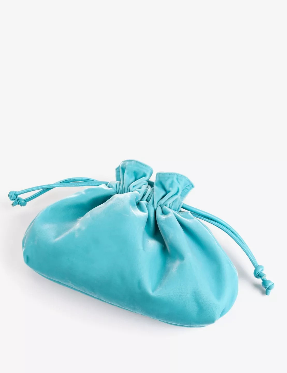 Puffball Velvet Clutch - Turquoise | Penelope Chilvers