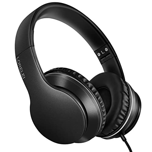 LORELEI X6 Over-Ear Headphones with Microphone, Lightweight Foldable & Portable Stereo Bass Headp... | Amazon (US)