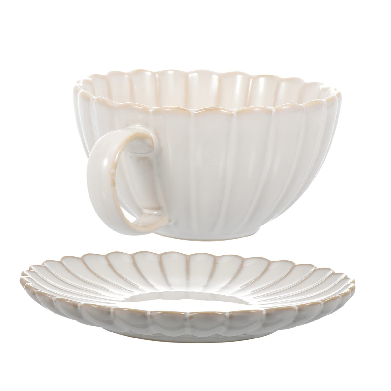 BESTOYARD 1 Set Ceramic Cup and Saucer Set White Mug European Style Ceramics | Amazon (US)