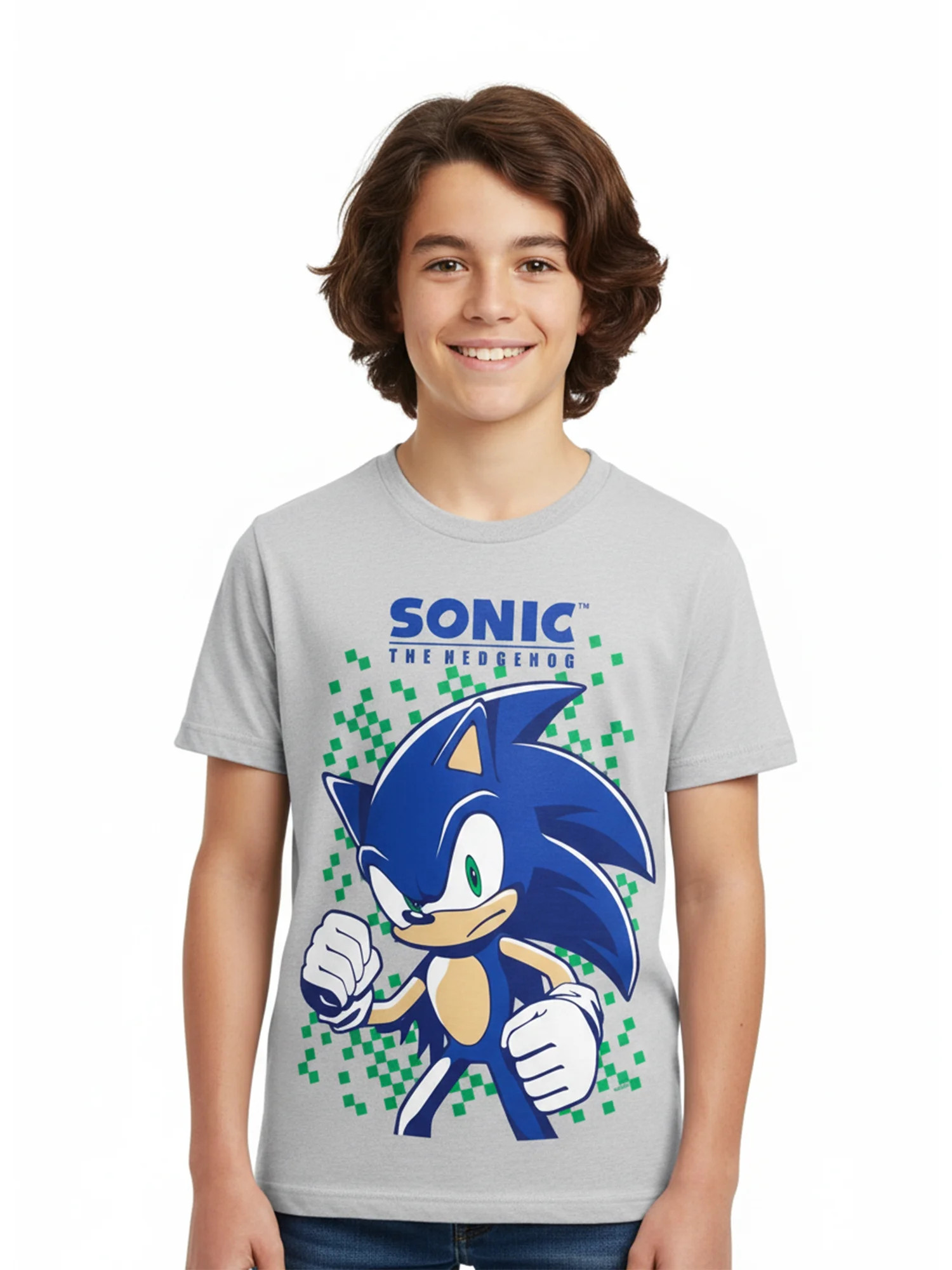 Sonic the Hedgehog Boys' & Big Boys', Short Sleeve, Graphic T-shirt, Sizes 4-18 - Walmart.com | Walmart (US)