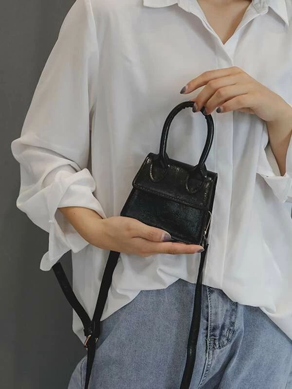 Mini Flap Satchel Bag | SHEIN