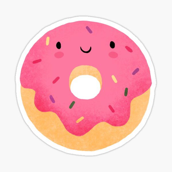 Happy donut Sticker by milkandcookies | Redbubble (US)