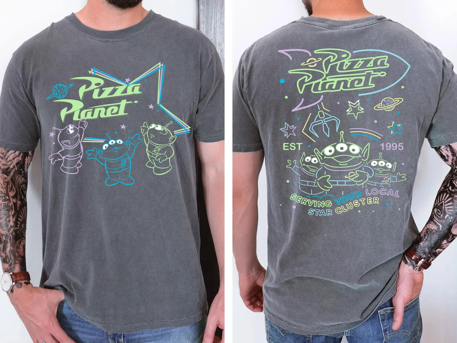 Retro Pizza Planet Shirt, Toy Story Shirt, Toy Story Alien Shirt, Pizza Planet Alien Shirt, Toy S... | Etsy (US)