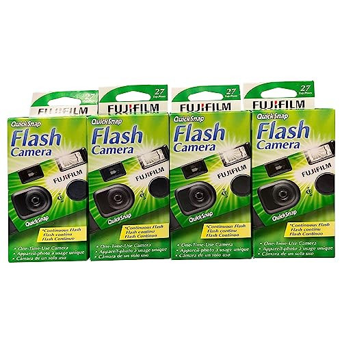 Fujifilm QuickSnap Flash 400 One Time Use 35mm Camera with Flash, 27 Exposures, 4-Pack | Amazon (US)