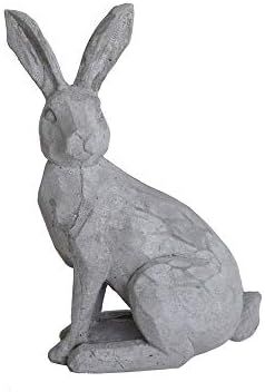 Grey Cement Rabbit Figurine | Amazon (US)
