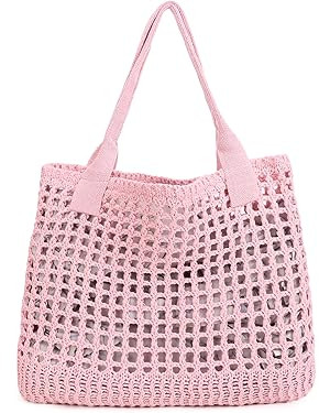 ENBEI Womens Large Beach Tote Bags Shoulder Handbags knit bag Tote bag aesthetic for Beach Croche... | Amazon (US)