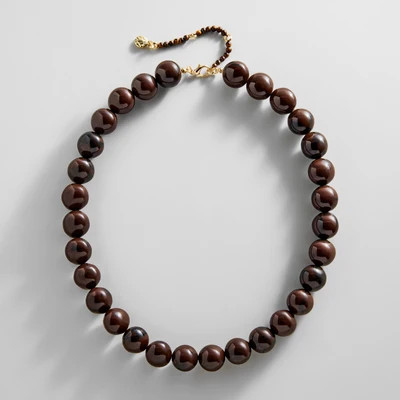 Mini Jane Beaded Necklace - Deep Mocha | BaubleBar