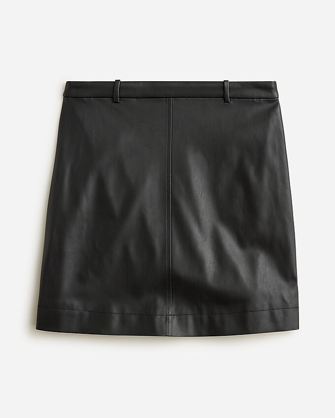 Trouser mini skirt in faux leather | J. Crew US