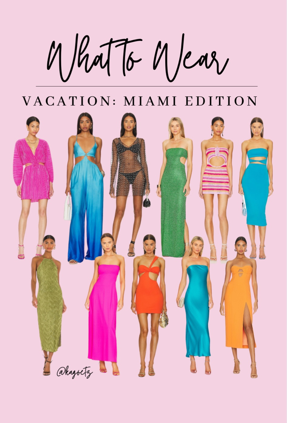 WHAT TO WEAR: Miami Edition 🌴
My wildddd and colorful picks for a girls weekend, bachelorette, or just a simple vacay. Miami dresses STUNNING - don’t be caught wearing something other than this ;)

SNDYS
House of Harlow 1960
Good American
Michael Costello
SER.O.YO
Susana Monaco
Lovers and Friends
Baobab 
Bardot
Maaji
Beach Bunny

#revolve #vacation #vacationdresses #miami #caribbean

#LTKstyletip #LTKtravel