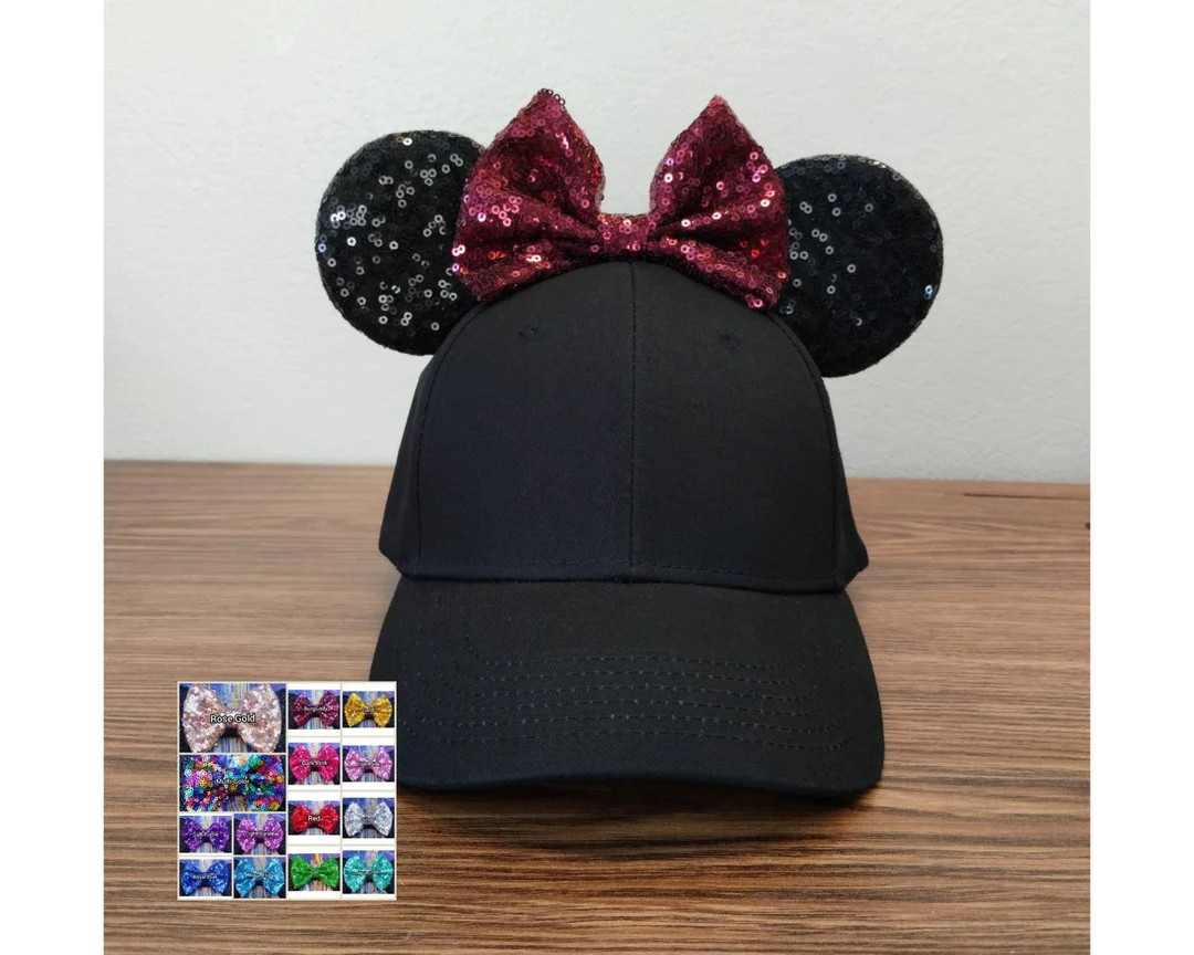 Disney Ears Hat With Sequin Ears | Mickey Ears Hat for Adults | Minnie Mouse Hat | Disney Basebal... | Etsy (US)