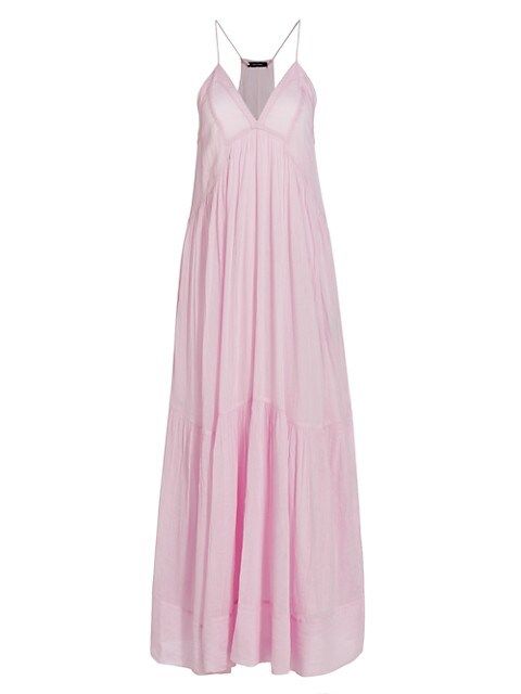 Isabel Marant Katniss V-Neck Tiered Maxi Dress | Saks Fifth Avenue