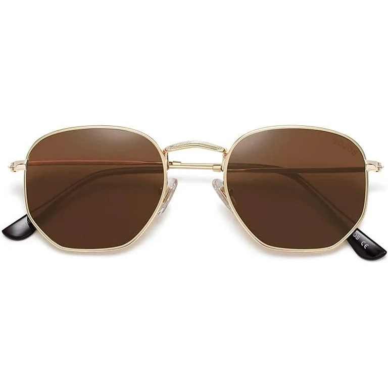 SOJOS Polarized Sunglasses for Women and Men Small Hexagonal Mirrored Lens SJ1072 | Walmart (US)