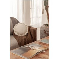 Round Pom Throw Pillow | Etsy (US)