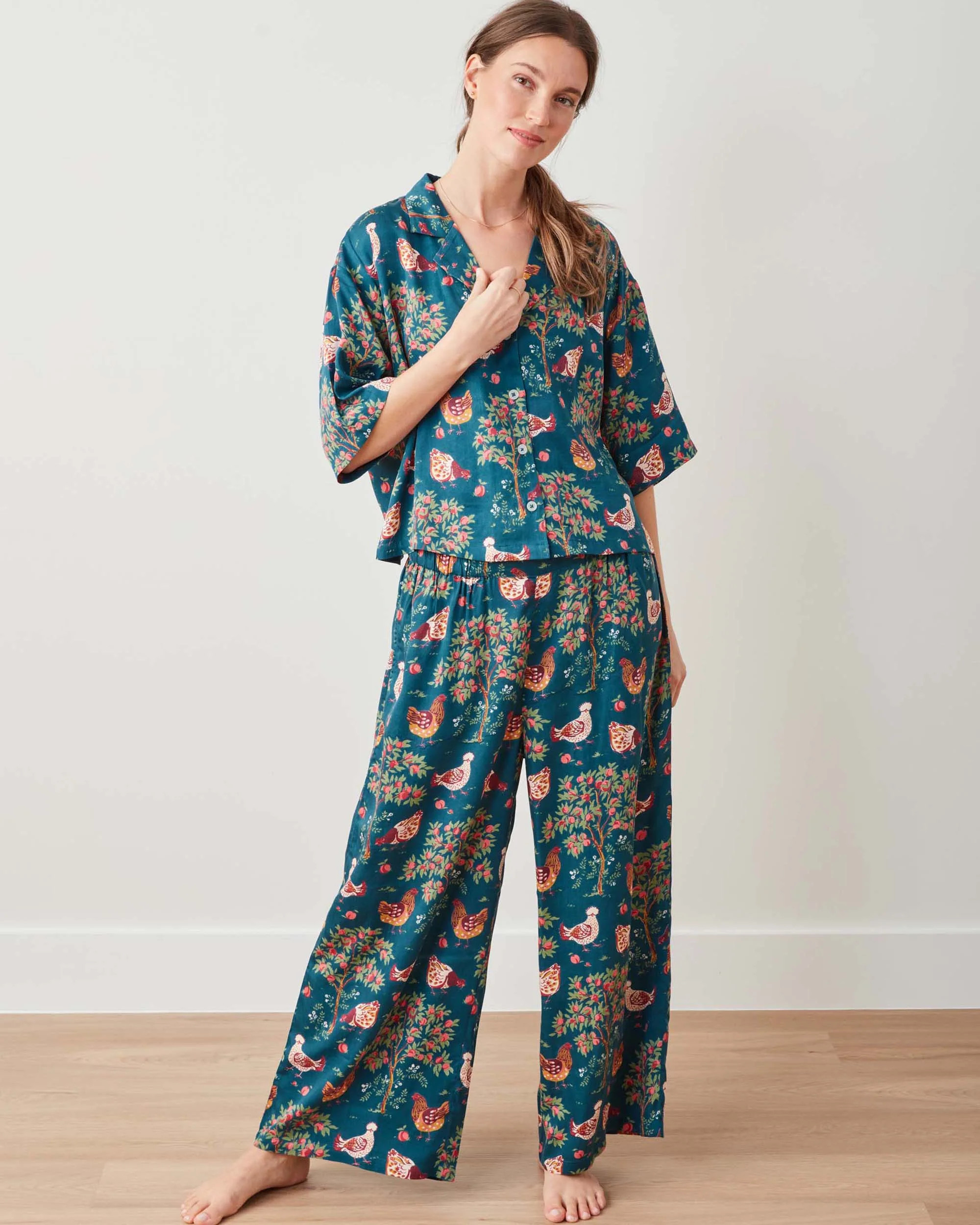Hen House - Eco Satin Wildest Dreams Set - Navy | Printfresh
