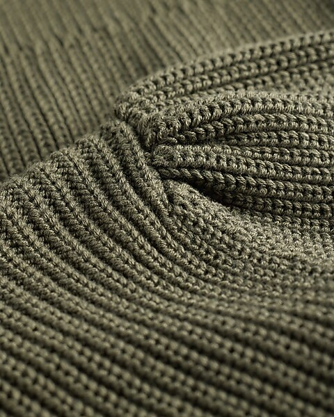 Merino-blend Crew Neck Short Puff Sleeve Sweater | Express