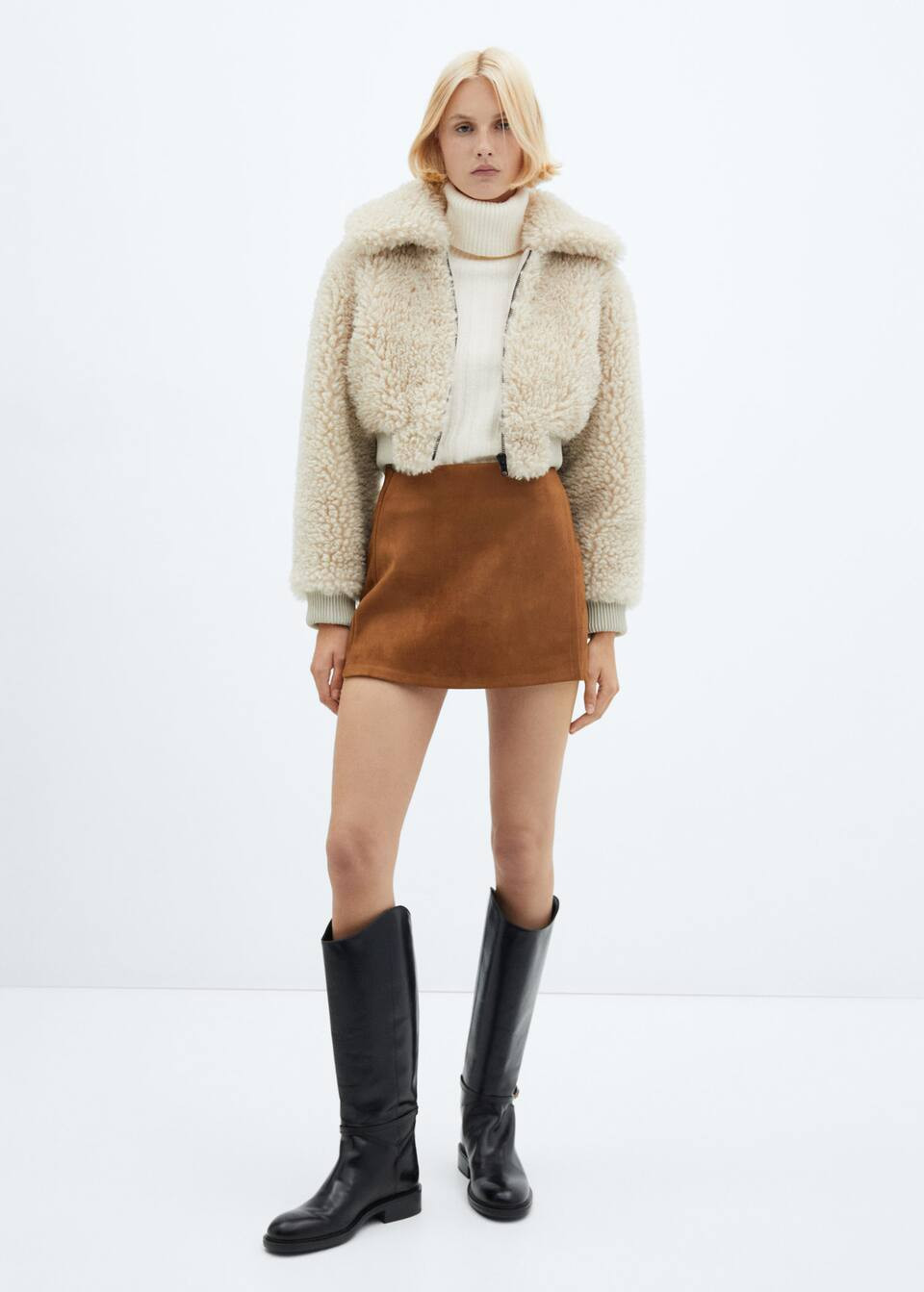 Suede mini-skirt -  Women | Mango USA | MANGO (US)