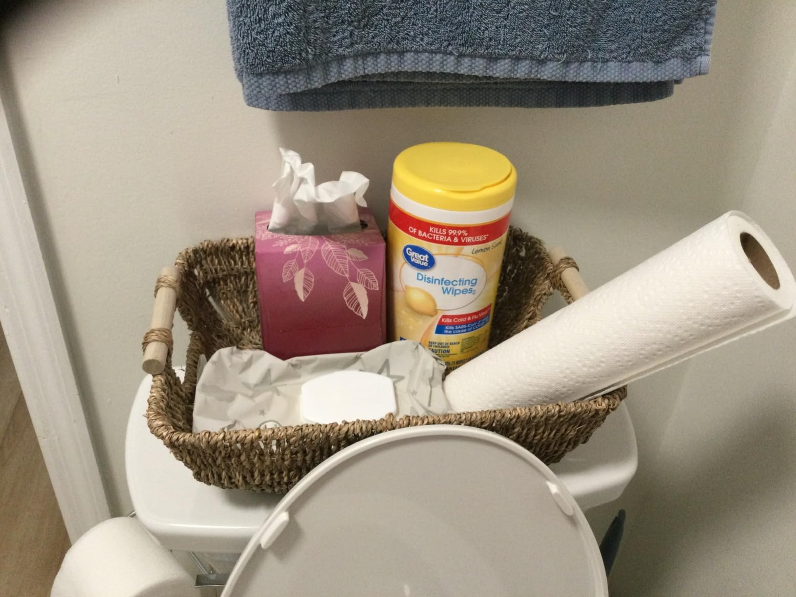 StorageWorks Hand-Woven Large Storage Baskets with Wooden Handles, Seagrass Wicker Baskets for Or... | Amazon (US)