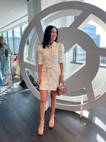 What I wore to LTK Creator Day! Vegan leather dress, Rafia sandals, Lily and bean bag, Julie Vos jewelry! 

#LTKfindsunder100 #LTKover40 #LTKstyletip